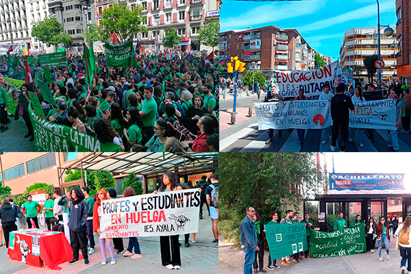 Madrid. Piquetes, asambleas, concentraciones… ¡Esta huelga educativa está haciendo historia!
