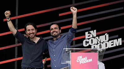 Alberto Garzón y Pablo Iglesias