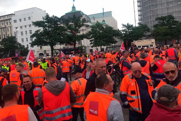 Represión contra los trabajadores del puerto de Hamburgo