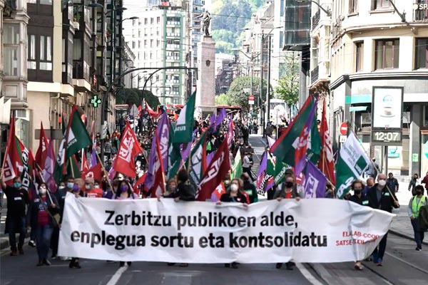 Huelga general en los servicios públicos de Euskadi el 25 de octubre y 19 de diciembre