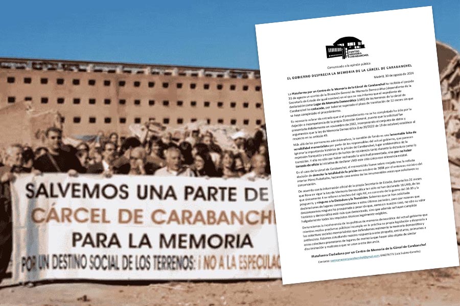 El Gobierno desprecia la memoria de la cárcel de Carabanchel