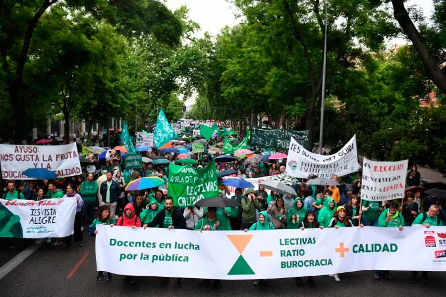 21N en Madrid. La séptima huelga docente ha sido otro completo éxito