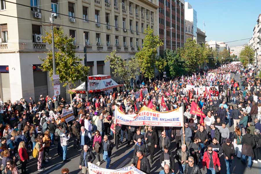 Huelga general en Grecia contra el Gobierno de Mitsotákis