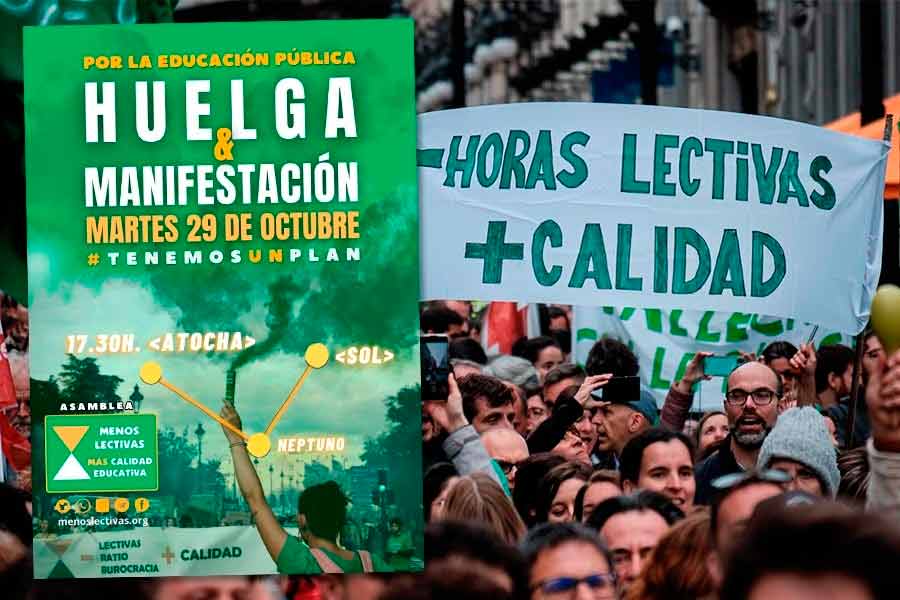 Madrid. El profesorado vuelve a la huelga el 29 octubre y 21 de noviembre. ¿Qué plan de lucha necesitamos para ganar esta batalla?