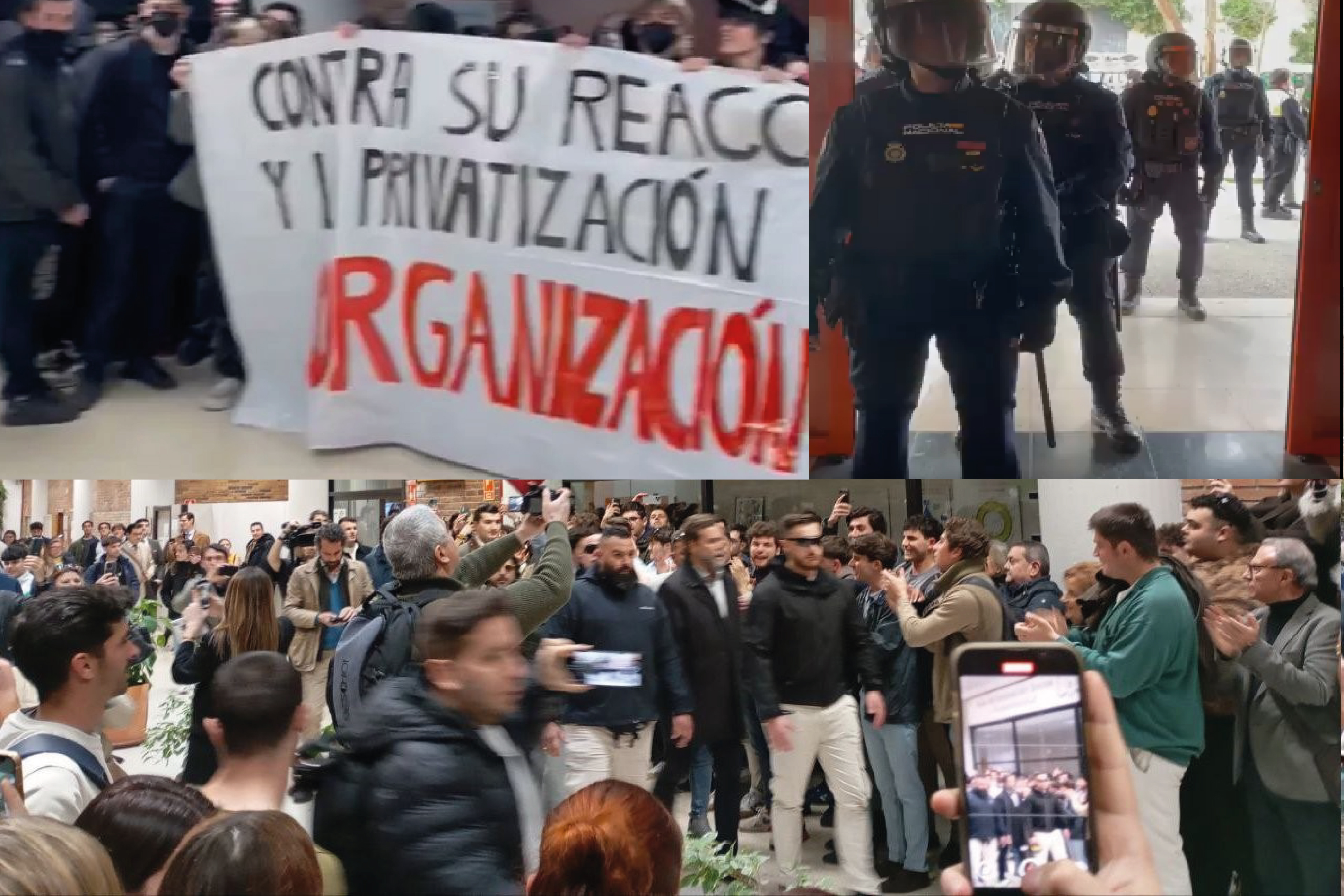 Centenares de estudiantes antifascistas echamos a Espinosa de los Monteros de Somosaguas