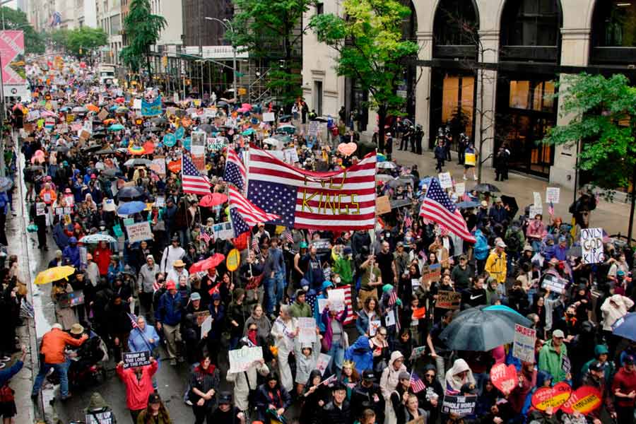 ¡No king’s day! Nueva jornada de manifestaciones multitudinarias en EE.UU