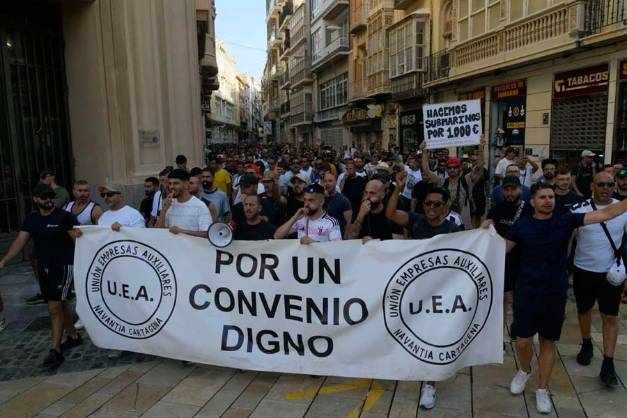 Octavo día de huelga indefinida de los trabajadores del Metal de Cartagena