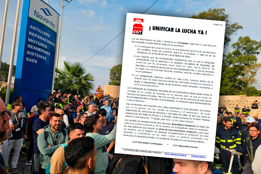 Navantia: ¡UNIFICAR LA LUCHA YA!