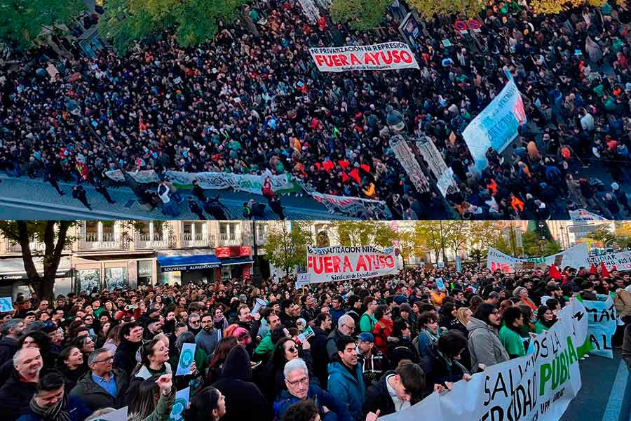 Seguimiento masivo de la huelga universitaria. Las Universidades públicas nos rebelamos contra Ayuso