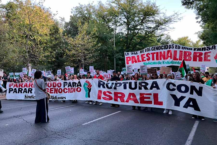 Trabajadores y jóvenes en lucha contra el genocidio sionista y la farsa de paz en la jornada de movilización del 15-O