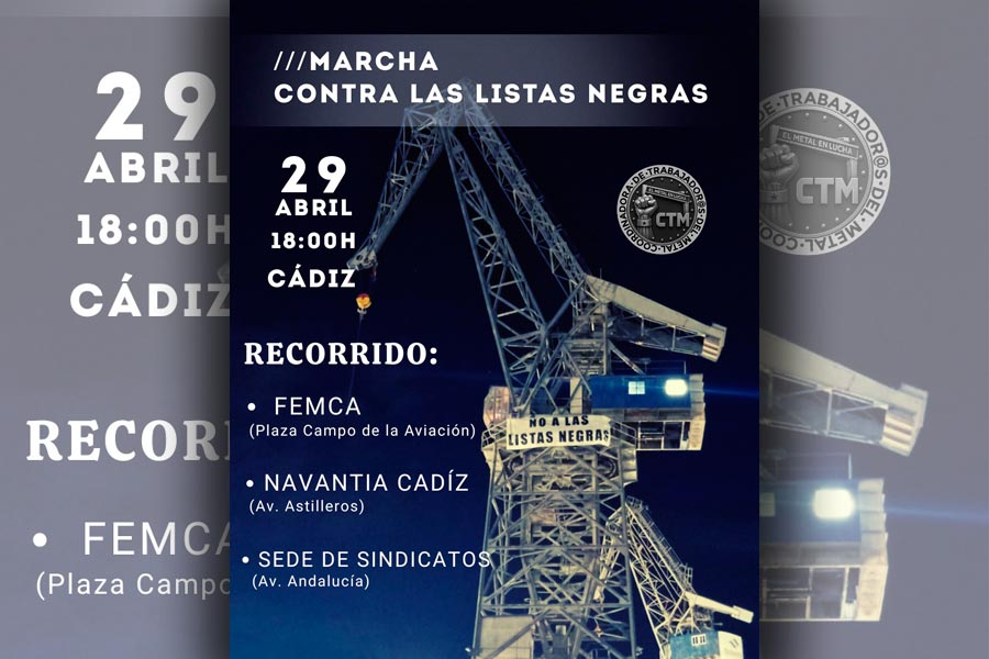      Marcha contra las listas negras. ¡Participa!