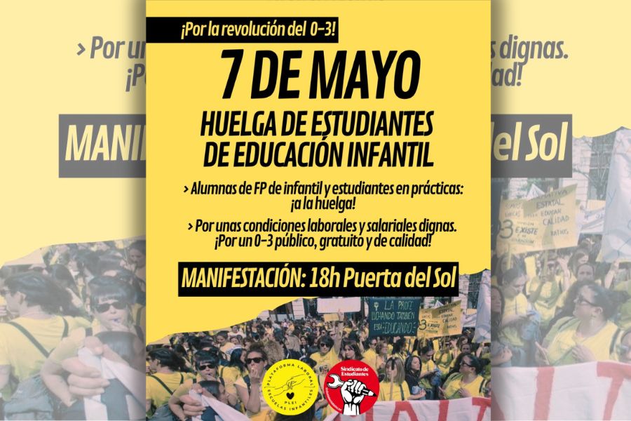 7 de mayo. Huelga de trabajadoras y estudiantes de educación infantil