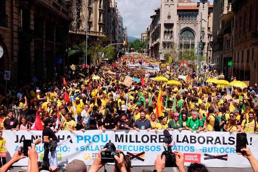 La huelga educativa en Catalunya es un éxito rotundo. Esta lucha la ganaremos. ¡Niubó dimisión!