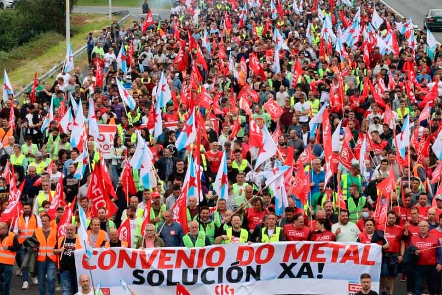 O metal da Coruña volve á folga o 26 e 27 de maio.  Hai forza para gañar un bo convenio!
