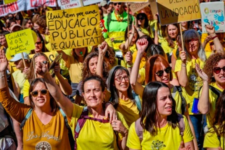 No al preacuerdo de USTEC y ASPEPC con el Departament d’Educació. ¡Tenemos fuerza para conseguir nuestras reivindicaciones!