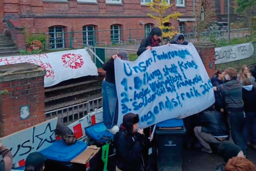 Solidaridad con los bloqueos de estudiantes en Hamburgo y Berlín. ¡Hacia la huelga europea del 20 de noviembre!